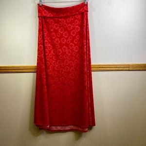 LuLaRoe Maxi Skirt, Red Floral
